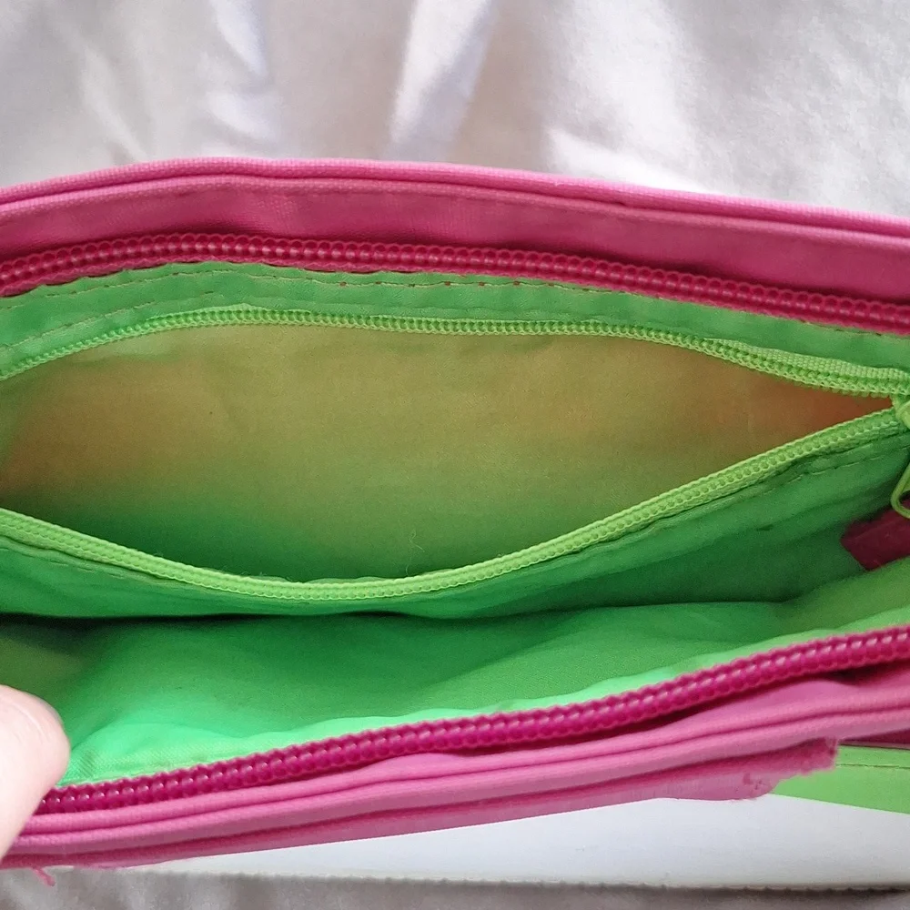 Pink and Green Women's Shoulder Bag - Picture 4 of 11